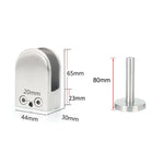 Clip de fixation pour tige de support bouche de poisson en verre en acier inoxydable 304 avec tige 14x80mm, Spécification : XL, XL, avec tige 14x80mm