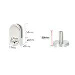 Support de tige de fixation pour verre à bouche de poisson en acier inoxydable 304 avec tige 14x40mm, Spécification : S, S, avec tige 14x40mm