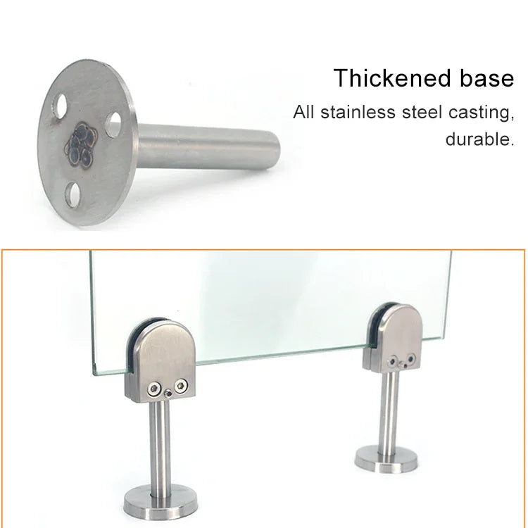 Support de tige de fixation pour verre à bouche de poisson en acier inoxydable 304 avec tige 14x40mm, Spécification : M, M, avec tige 14x40mm