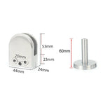 Support de tige de fixation pour verre à bouche de poisson en acier inoxydable 304 avec tige 14x60mm, Spécification : M, M, avec tige 14x60mm