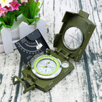 GoldGood K4074 Outdoor Multi-function Military Travel Geology Pocket Prismatic American Compass with Luminous Display, K4074