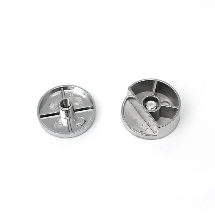 10 pcs accessoires de fixation pour support de miroir en verre circulaire avec vis et bouchon en caoutchouc, circulaire, avec vis et bouchon en caoutchouc