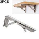 2 pcs étagère de rangement murale pliante en acier inoxydable à ressort de type K de 10 pouces pour table à manger, 10 pouces