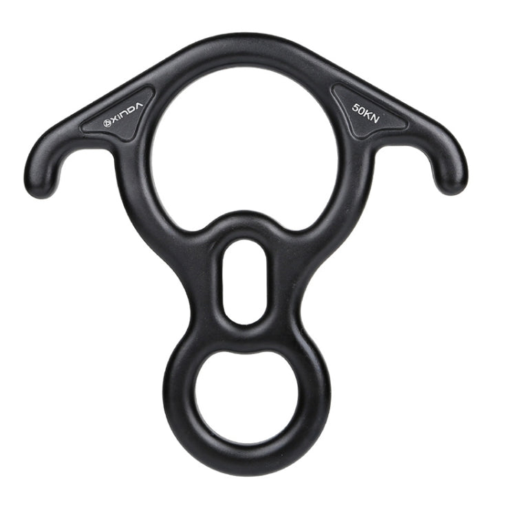 Descendeur en 8 XINDA XD8602 pour secours en escalade avec oreilles coudées, équipement de rappel, dispositif d'assurage