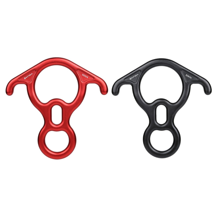 Descendeur en 8 XINDA XD8602 pour secours en escalade avec oreilles coudées, équipement de rappel, dispositif d'assurage