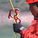 Descendeur en 8 XINDA XD8602 pour secours en escalade avec oreilles coudées, équipement de rappel, dispositif d'assurage