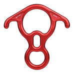 Descendeur en 8 XINDA XD8602 pour secours en escalade avec oreilles coudées, équipement de rappel, dispositif d'assurage