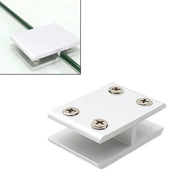 Pince combinée en alliage d'aluminium pour verre, clip de fixation de cloison d'armoire, clipé à 180 degrés 8-10mm, clipé à 180 degrés 8-10mm