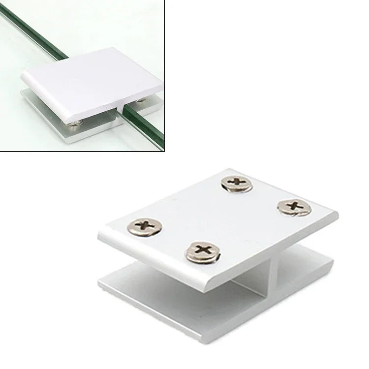 Pince combinée en alliage d'aluminium pour verre, clip de fixation de cloison d'armoire, clipé à 180 degrés 10-12mm, clipé à 180 degrés 10-12mm