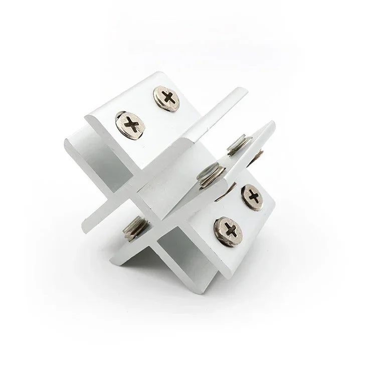 Pince combinée en alliage d'aluminium pour verre de type croix, clip de fixation de cloison d'armoire, clipé 8-10mm, clipé de type croix 8-10mm