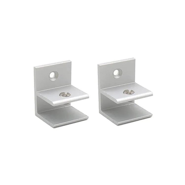 10 pièces pince de fixation combinée en alliage d'aluminium de type F pour verre, clip de fixation de cloison d'armoire, taille : S, clipsé 5-10mm, type F, S, clipsé 5-10mm