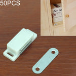 50 pcs ventouses magnétiques en plastique solides pour porte d'armoire, armoire, bibliothèque, accessoires pour la maison, Taille : S, S
