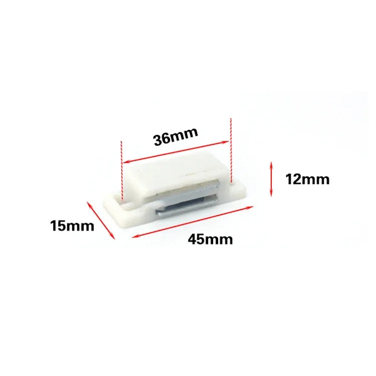 50 pcs ventouses magnétiques en plastique solides pour porte d'armoire, armoire, bibliothèque, accessoires pour la maison, Taille : S, S