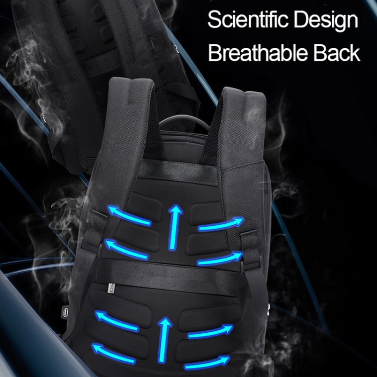 Sac à dos professionnel Bopai 751-006881 anti-vol, étanche, grande capacité, double épaule, avec port de chargement USB, Taille : 30x14x44cm, 751-006881