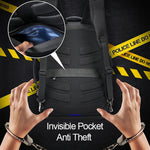 Sac à dos professionnel Bopai 751-006881 anti-vol, étanche, grande capacité, double épaule, avec port de chargement USB, Taille : 30x14x44cm, 751-006881