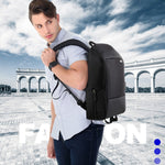 Sac à dos professionnel Bopai 751-006881 anti-vol, étanche, grande capacité, double épaule, avec port de chargement USB, Taille : 30x14x44cm, 751-006881