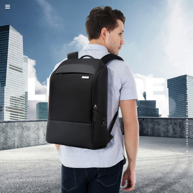 Sac à dos professionnel Bopai 751-006881 anti-vol, étanche, grande capacité, double épaule, avec port de chargement USB, Taille : 30x14x44cm, 751-006881
