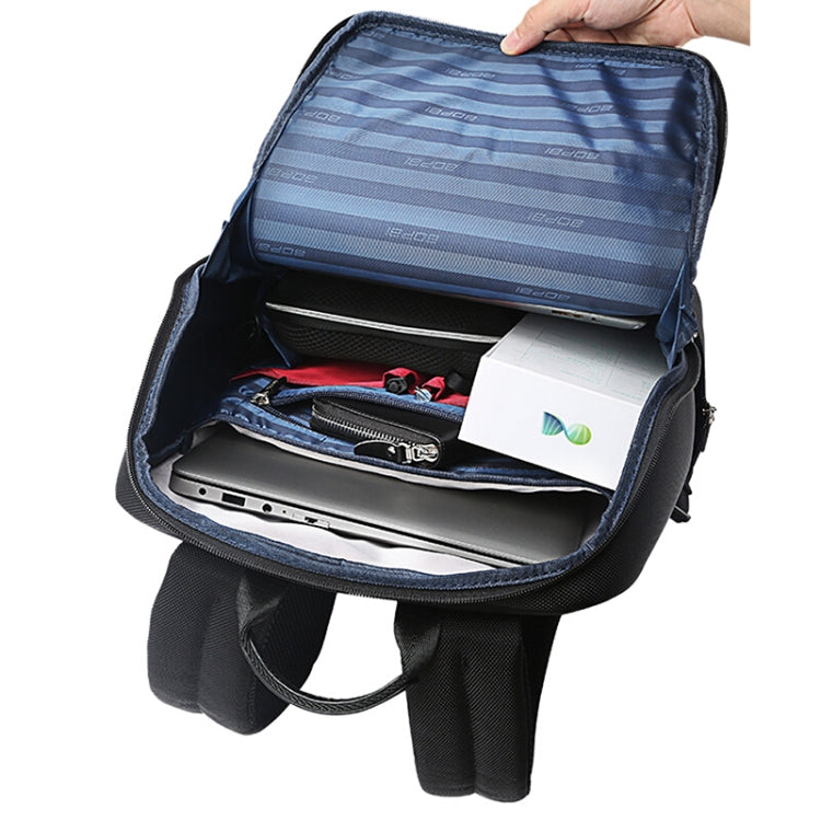 Sac à dos professionnel Bopai 751-006881 anti-vol, étanche, grande capacité, double épaule, avec port de chargement USB, Taille : 30x14x44cm, 751-006881