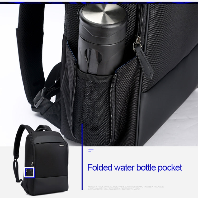 Sac à dos professionnel Bopai 751-006881 anti-vol, étanche, grande capacité, double épaule, avec port de chargement USB, Taille : 30x14x44cm, 751-006881