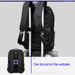 Sac à dos professionnel Bopai 751-006881 anti-vol, étanche, grande capacité, double épaule, avec port de chargement USB, Taille : 30x14x44cm, 751-006881
