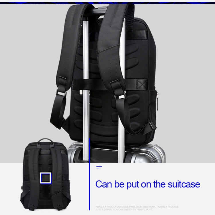 Sac à dos professionnel Bopai 751-006881 anti-vol, étanche, grande capacité, double épaule, avec port de chargement USB, Taille : 30x14x44cm, 751-006881