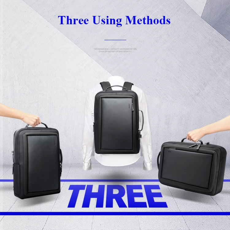 Sac à dos d'affaires décontracté Bopai 751-006551 grande capacité, respirant, avec interface USB externe, Taille : 30 x 12 x 44cm, 751-006551