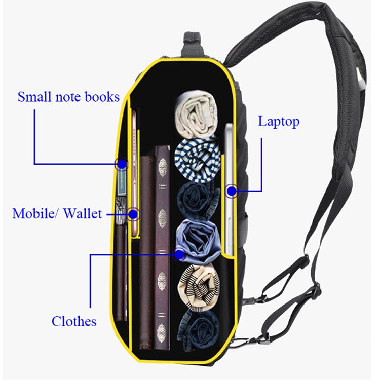 Sac à dos d'affaires décontracté Bopai 751-006551 grande capacité, respirant, avec interface USB externe, Taille : 30 x 12 x 44cm, 751-006551