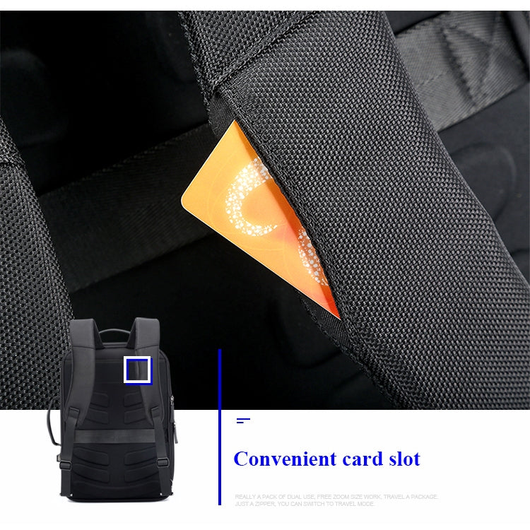Sac à dos d'affaires décontracté Bopai 751-006551 grande capacité, respirant, avec interface USB externe, Taille : 30 x 12 x 44cm, 751-006551