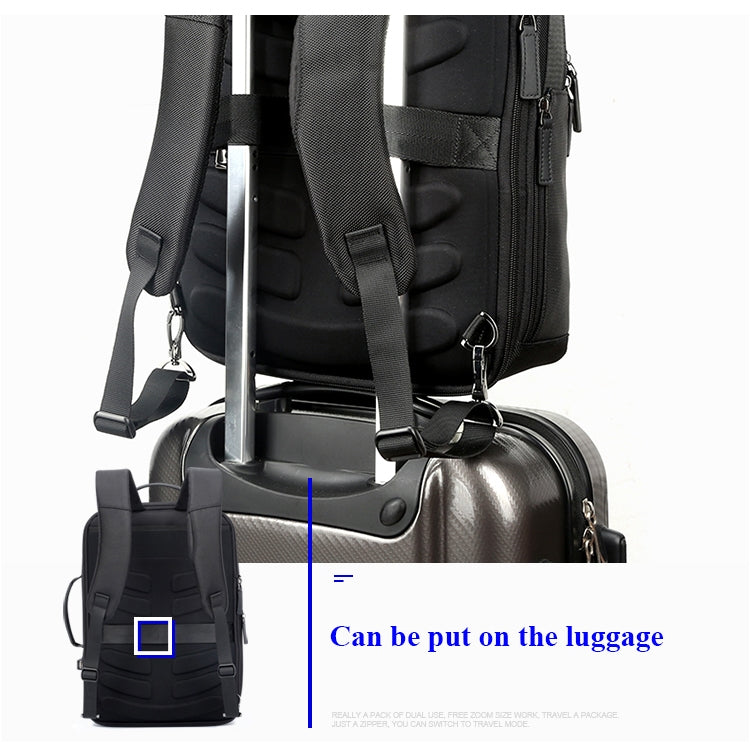 Sac à dos d'affaires décontracté Bopai 751-006551 grande capacité, respirant, avec interface USB externe, Taille : 30 x 12 x 44cm, 751-006551