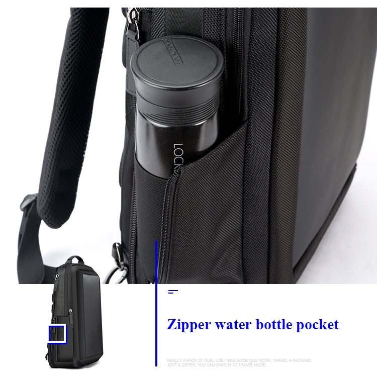 Sac à dos d'affaires décontracté Bopai 751-006551 grande capacité, respirant, avec interface USB externe, Taille : 30 x 12 x 44cm, 751-006551