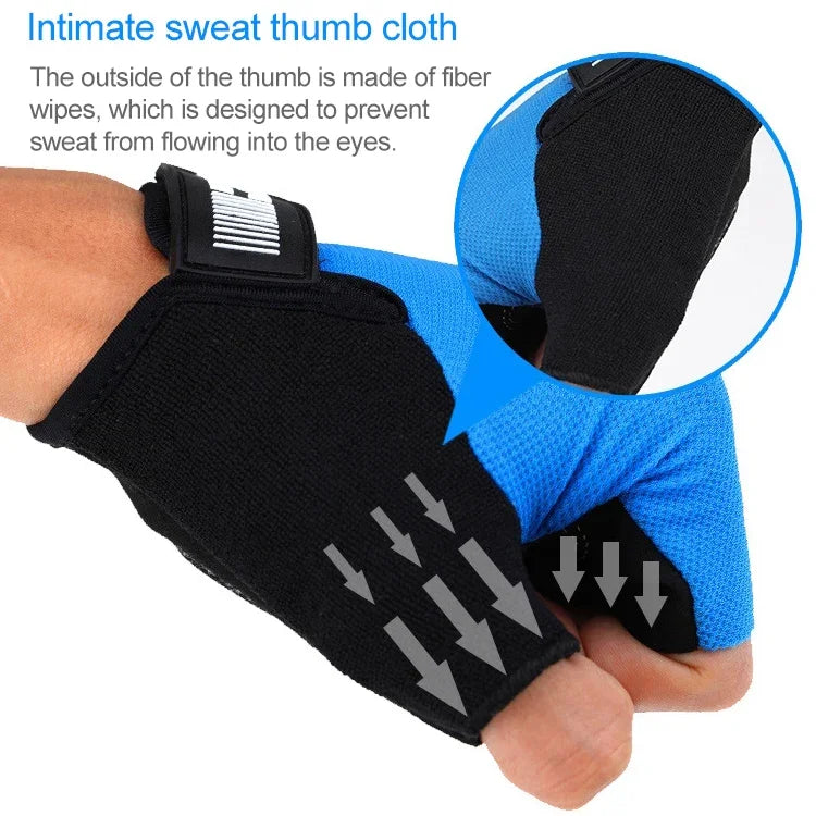 Gants de vélo demi-doigts BaseCamp BC-204 en Lycra, taille : L, taille : L