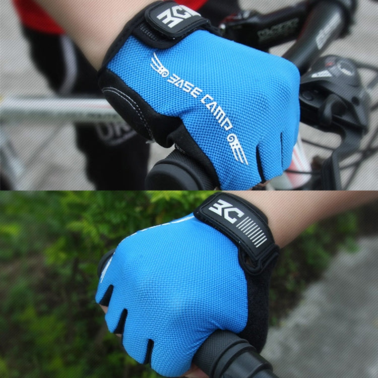 Gants de vélo demi-doigts BaseCamp BC-204 en Lycra, taille : L, taille : L