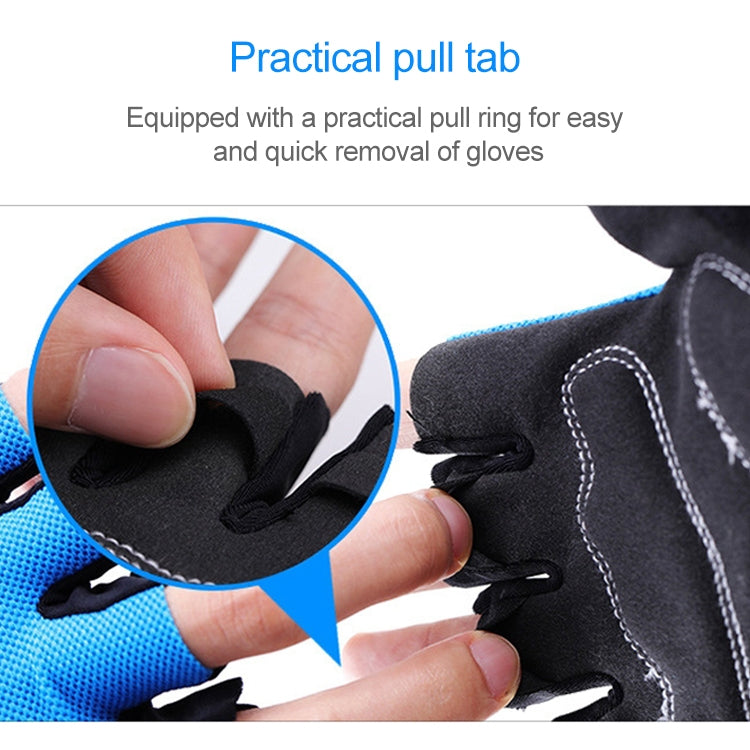 Gants de vélo demi-doigts BaseCamp BC-204 en tissu Lycra, taille : XL, taille : XL
