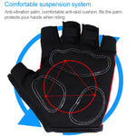 Gants de vélo demi-doigts BaseCamp BC-204 en tissu Lycra, taille : XL, taille : XL