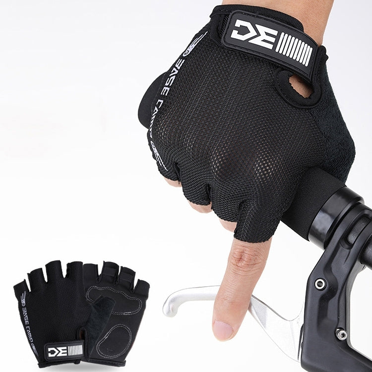 Gants de vélo demi-doigts BaseCamp BC-204 en tissu Lycra, taille : XL, taille : XL
