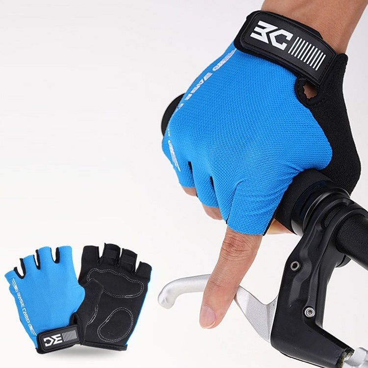 Gants de vélo demi-doigts BaseCamp BC-204 en tissu Lycra, taille : XL, taille : XL