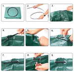 Sacs de jardin en PP pour feuilles mortes, sacs à déchets verts de 500 L, taille : 80 cm x 100 cm, 500 L