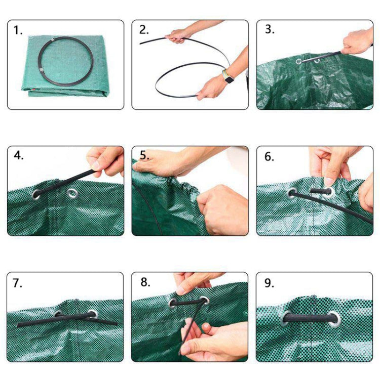 Sacs de jardin en PP pour feuilles mortes, sacs à déchets verts de 500 L, taille : 80 cm x 100 cm, 500 L
