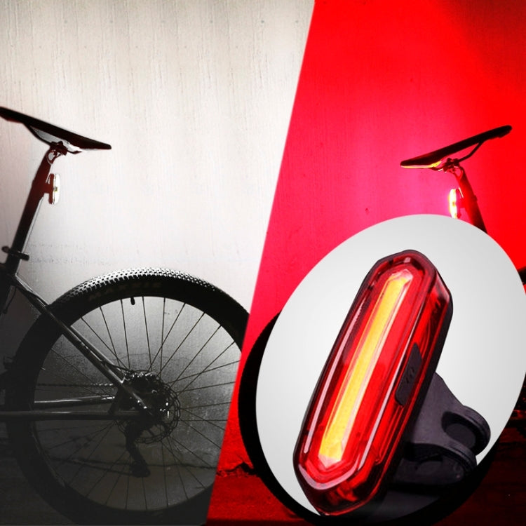Feu arrière de vélo LED bicolore détachable rechargeable USB AQY-096 IPX4, blanc & rouge, bleu & rouge