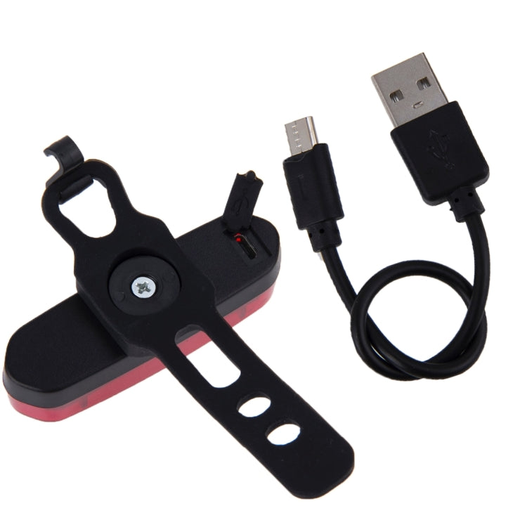 Feu arrière de vélo LED bicolore détachable rechargeable USB AQY-096 IPX4, blanc & rouge, bleu & rouge