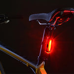Feu arrière de vélo LED bicolore détachable rechargeable USB AQY-096 IPX4, blanc & rouge, bleu & rouge