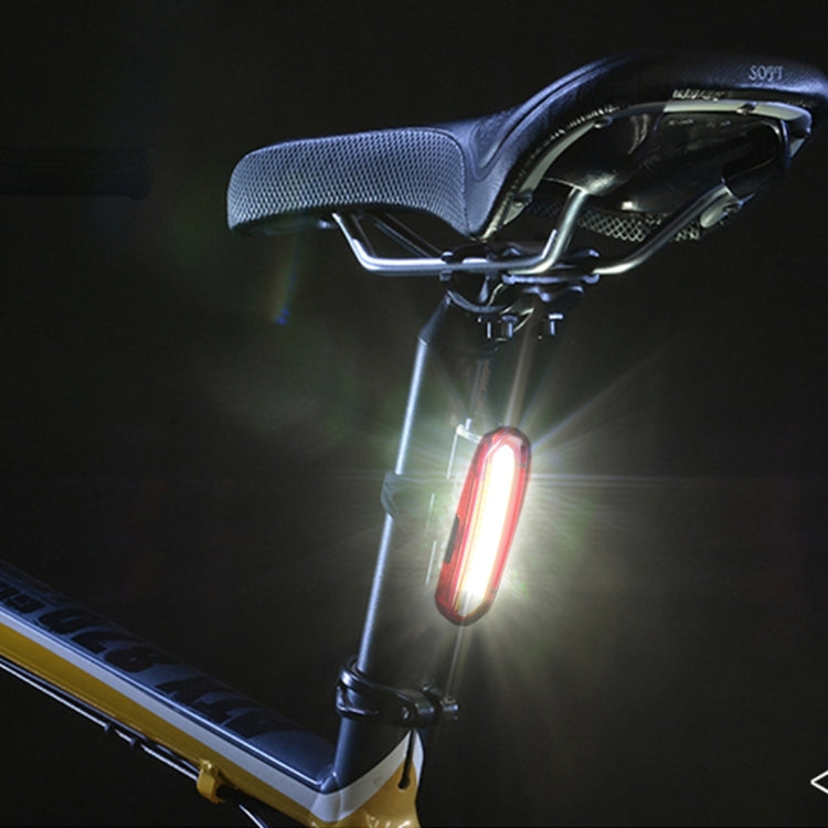 Feu arrière de vélo LED bicolore détachable rechargeable USB AQY-096 IPX4, blanc & rouge, bleu & rouge