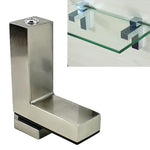 Clip fixe en alliage de zinc brossé de type F pour verre, bois, planche de couche de 3-24mm, 3-24mm brossé
