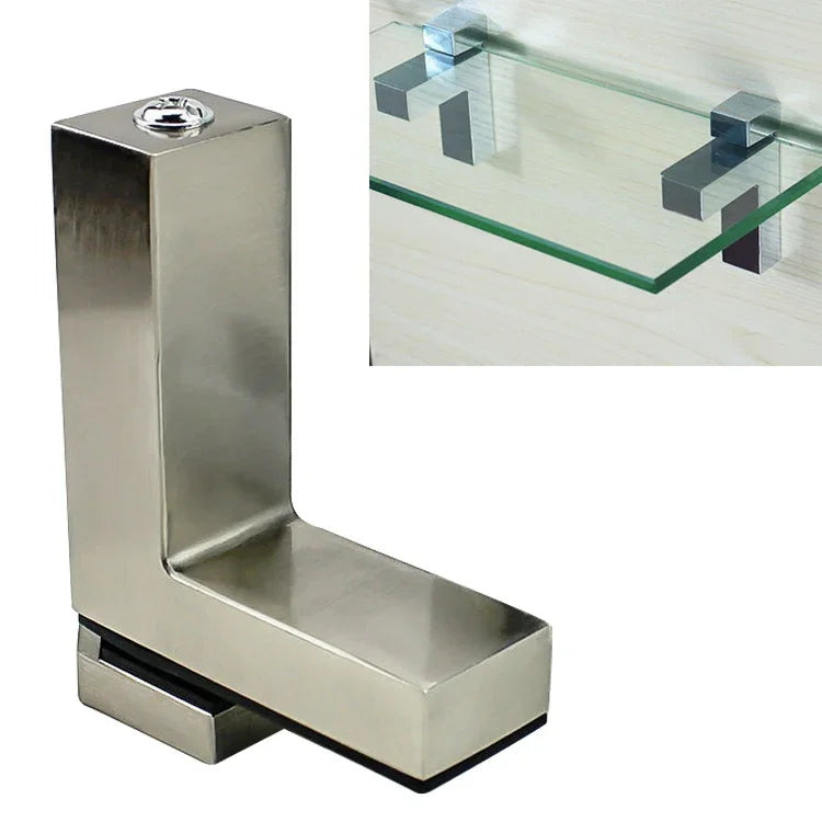 Clip fixe en alliage de zinc brossé de type F pour verre, bois, planche de couche de 3-24mm, 3-24mm brossé
