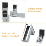Clip fixe en alliage de zinc brossé de type F pour verre, bois, planche de couche de 3-24mm, 3-24mm brossé