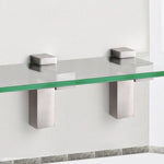 Clip fixe en alliage de zinc brossé de type F pour verre, bois, planche de couche de 3-24mm, 3-24mm brossé