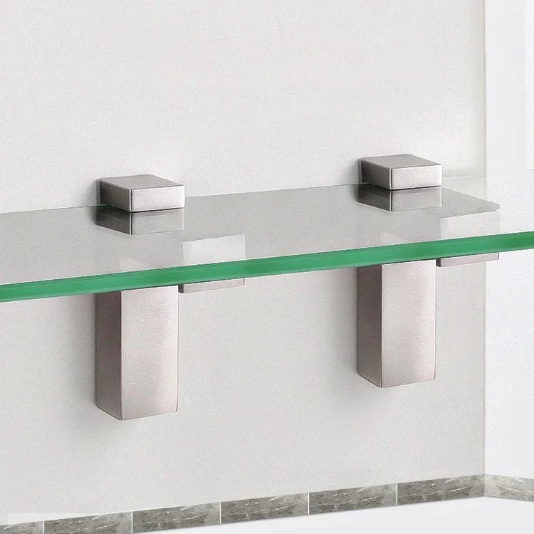 Clip fixe en alliage de zinc brossé de type F pour verre, bois, planche de couche de 3-24mm, 3-24mm brossé