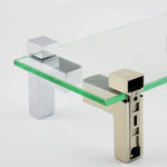 Clip fixe en alliage de zinc brossé de type F pour verre, bois, planche de couche de 3-24mm, 3-24mm brossé
