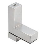 Support à clip fixe en alliage de zinc poli brillant 3-24mm F Type pour verre, bois, panneau stratifié, 3-24mm brillant