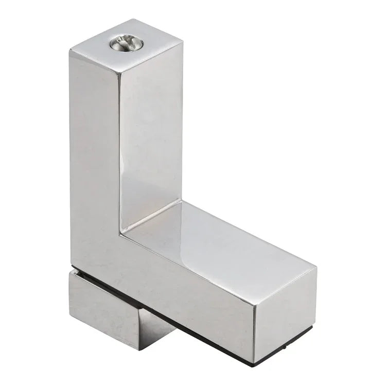 Support à clip fixe en alliage de zinc poli brillant 3-24mm F Type pour verre, bois, panneau stratifié, 3-24mm brillant